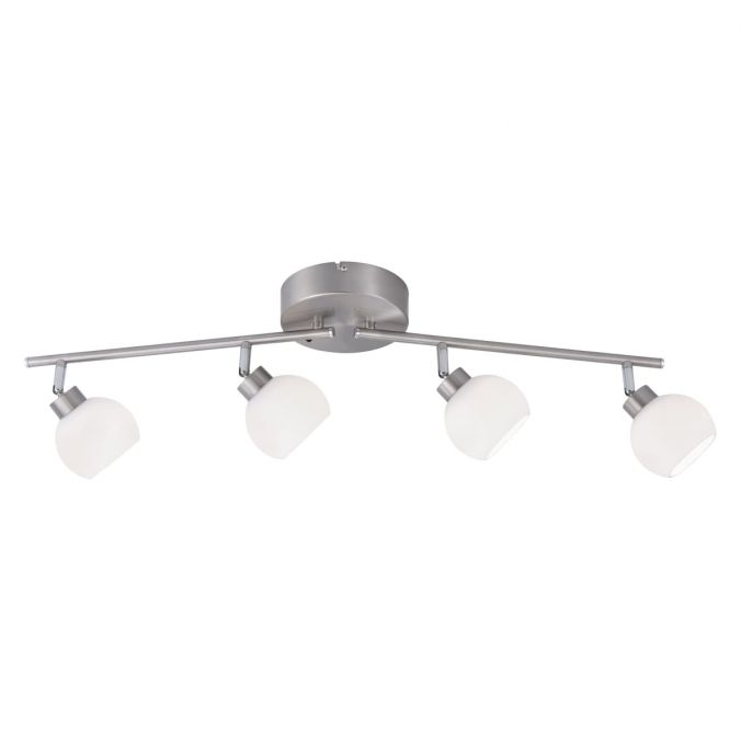 Paul Neuhaus LED-Deckenleuchte, stahl, 4 Spots, RGB Farbwechsel, Fernbedienung, dimmbar