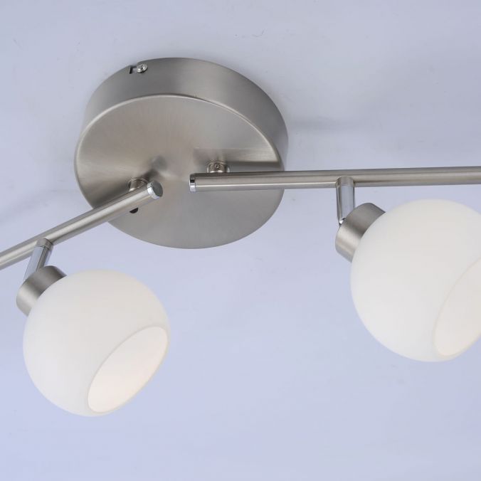Paul Neuhaus LED-Deckenleuchte, stahl, 4 Spots, RGB Farbwechsel, Fernbedienung, dimmbar Kostenloser Versand