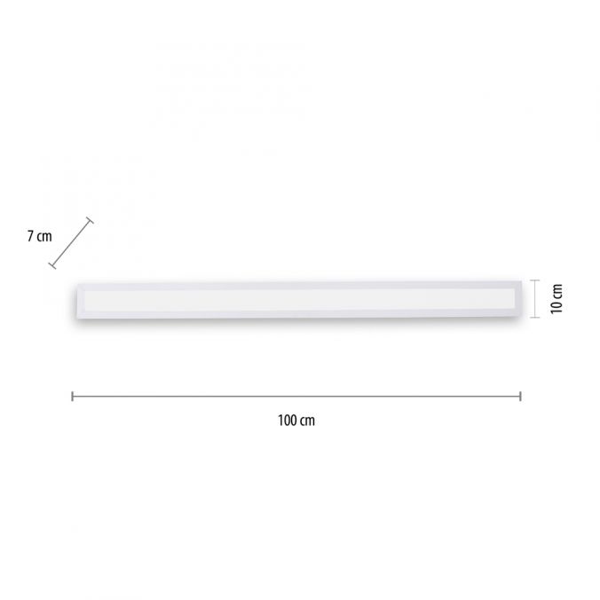 Paul Neuhaus LED-Panel, weiß, 100x10cm, neutralweiß, Bewegungsmelder, rechteckig, modern Fabrikpreis