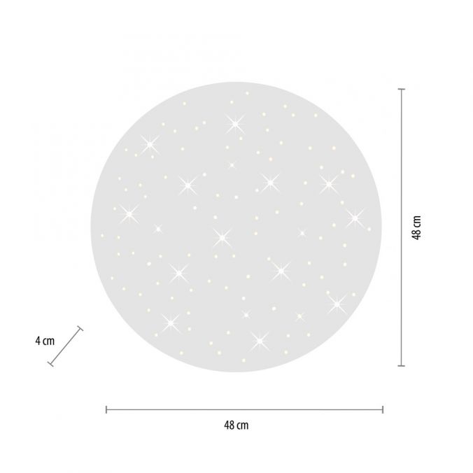 Paul Neuhaus LED Deckenlampe, weiß, rund, Sterneneffekt, CCT, Ø48cm, Fernbedienung Online Shopping