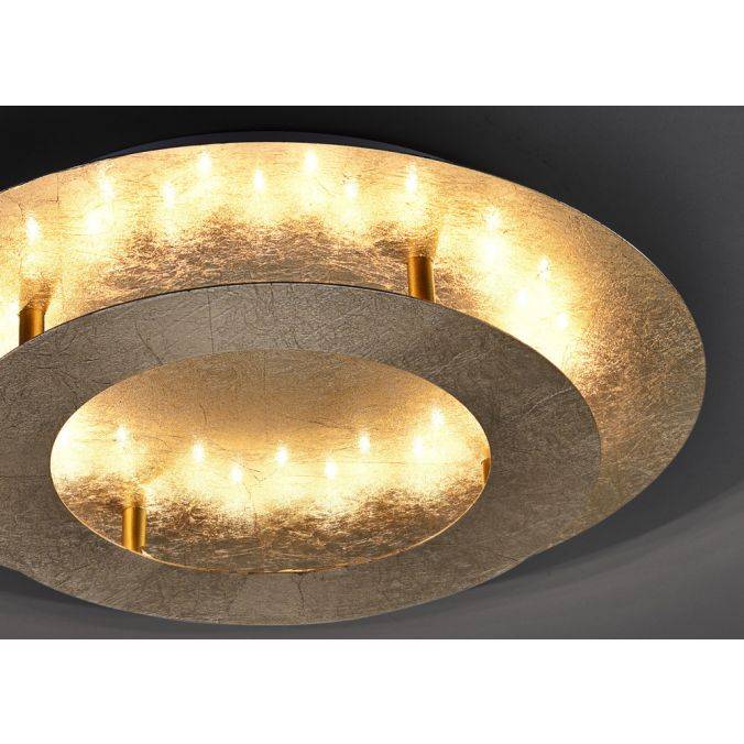 Paul Neuhaus LED-Deckenleuchte, Blattgoldoptik,Ø40cm, rund, warmweißes Licht Exklusivangebot
