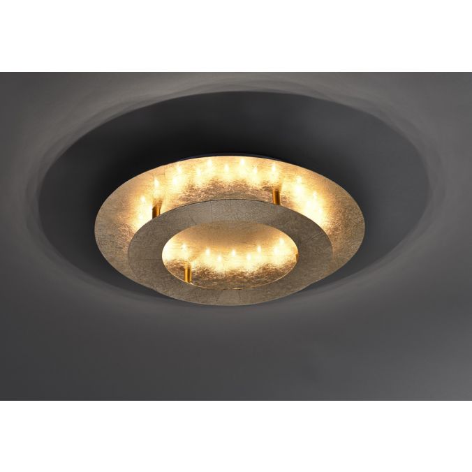Paul Neuhaus LED-Deckenleuchte, Blattgoldoptik,Ø40cm, rund, warmweißes Licht Exklusivangebot