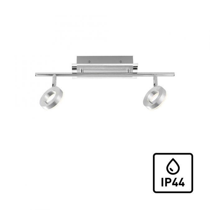 Paul Neuhaus LED-Deckenstrahler, Aluminium, 2 Leuchtköpfe, warmweiße Lichtfarbe, modern