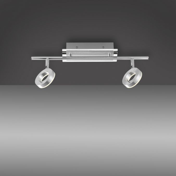 Paul Neuhaus LED-Deckenstrahler, Aluminium, 2 Leuchtköpfe, warmweiße Lichtfarbe, modern Preisnachlass