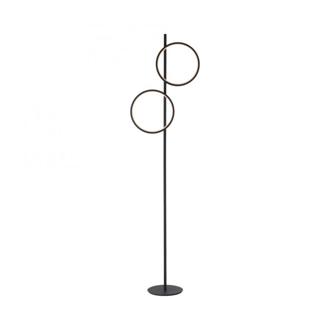 Paul Neuhaus LED Stehleuchte schwarz schlichtes Design Fußschalter warmweiß