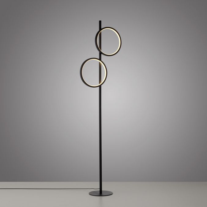 Paul Neuhaus LED Stehleuchte schwarz schlichtes Design Fußschalter warmweiß Black Friday