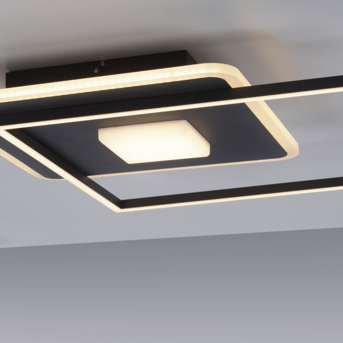 Paul Neuhaus LED Deckenleuchte eckig Switchmo schwarz 3 Stufen Dimmung modern Osterangebot