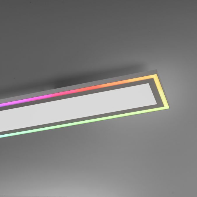 Paul Neuhaus LED Deckenleuchte 100x18cm weiss flach Rainbow RGB Alleskönner Lagerräumung