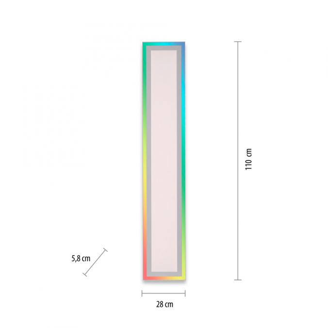 Paul Neuhaus LED Deckenleuchte 100x18cm weiss flach Rainbow RGB Alleskönner Lagerräumung