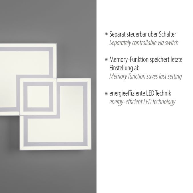 Paul Neuhaus LED Deckenleuchte weiß Serienschalter warmweiß Licht Memoryfunktion Neueste Mode