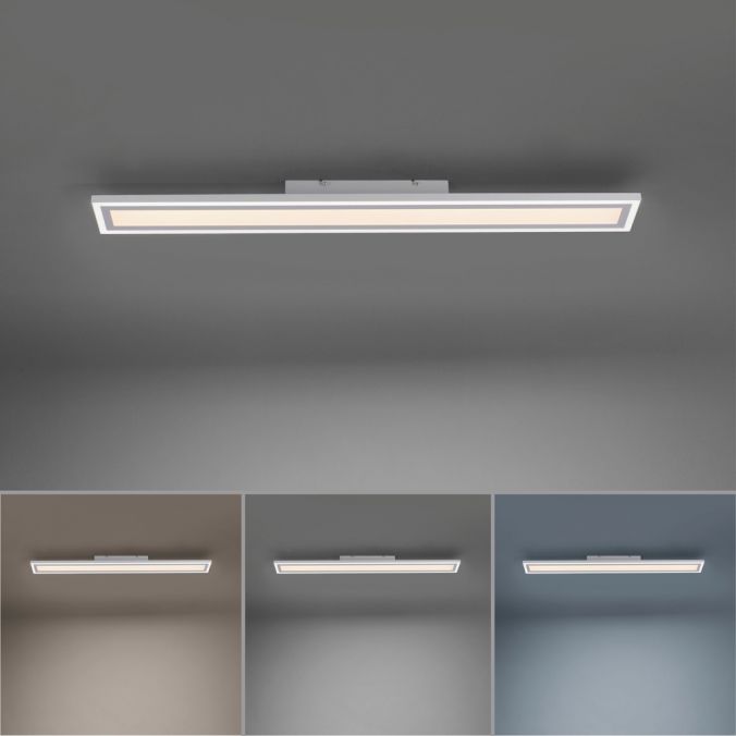 Paul Neuhaus LED Deckenleuchte weiss 100x11,8cm CCT Farbmanagement dimmbar Fernbedienung Online Outlet