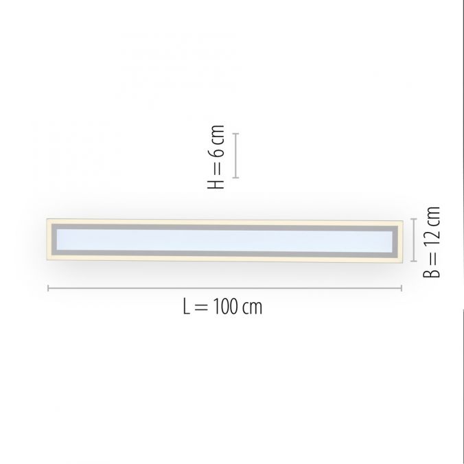 Paul Neuhaus LED Deckenleuchte weiss 100x11,8cm CCT Farbmanagement dimmbar Fernbedienung Online Outlet