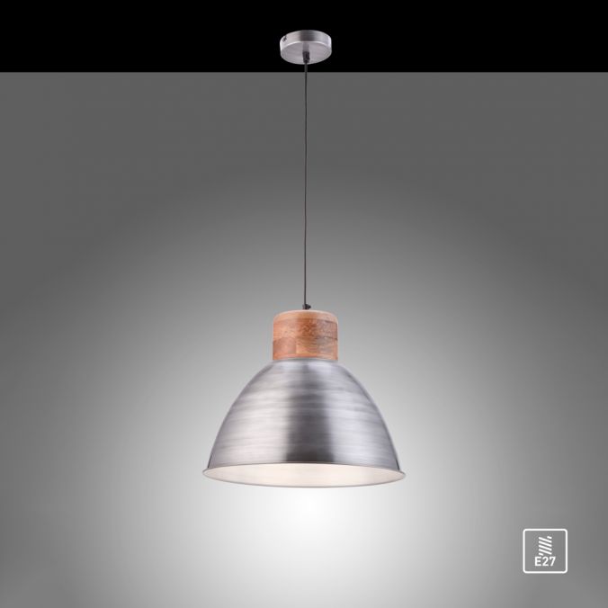 Paul Neuhaus Pendelleuchte, eisenfarben, Holzdekor, Industrial-Stil, Retro Stil Exklusive Angebote