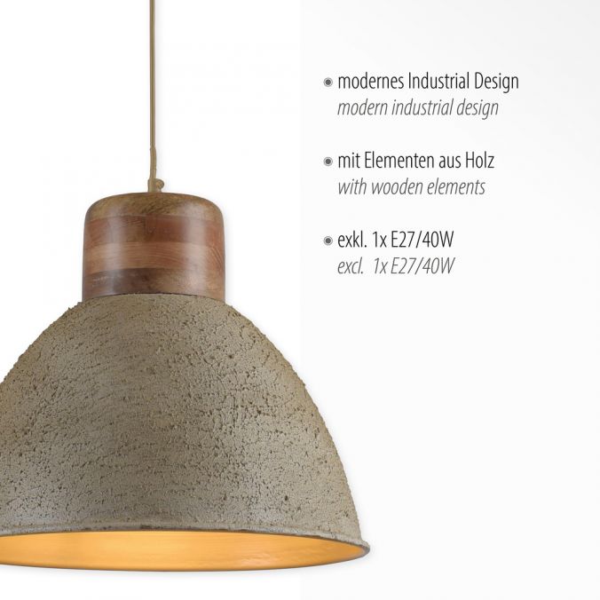 Paul Neuhaus LED Pendellampe 1 flammig beige retro schwenkbar Industrie Style Große Rabatte