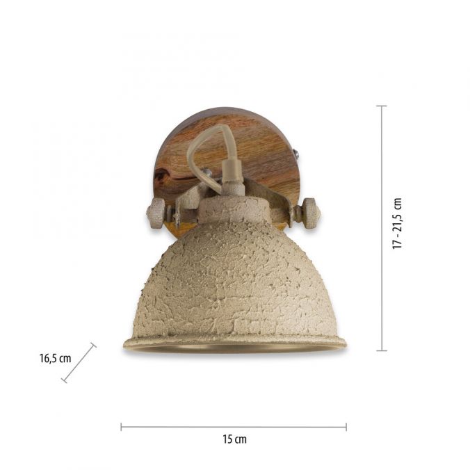 Paul Neuhaus LED Wandlampe 1 flammig beige retro schwenkbar Industrie Style Kauf eins, bekomm eins gratis