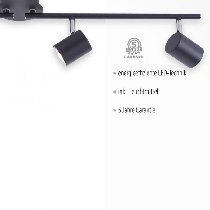 Paul Neuhaus LED Deckenleuchte, anthrazit, 4 Flammig, drehbare Leuchtspots Riesige Ersparnisse