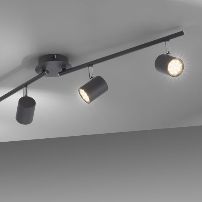 Paul Neuhaus LED Deckenleuchte, anthrazit, 4 Flammig, drehbare Leuchtspots Riesige Ersparnisse