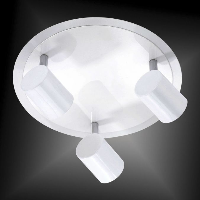 Paul Neuhaus LED-Deckenleuchte, rund, weiß, 3 verstellbare Leuchtköpfe, warmweiß, modern VIP-Rabatte