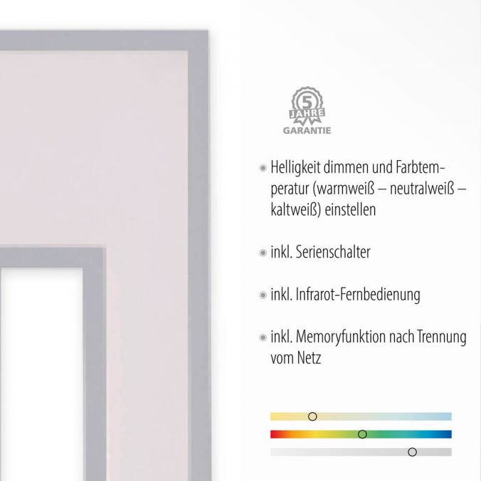 Paul Neuhaus LED Panel, weiß, rechteckig, Cut Out, dimmbar, inkl. Fernbedienung, modern Tiefpreis