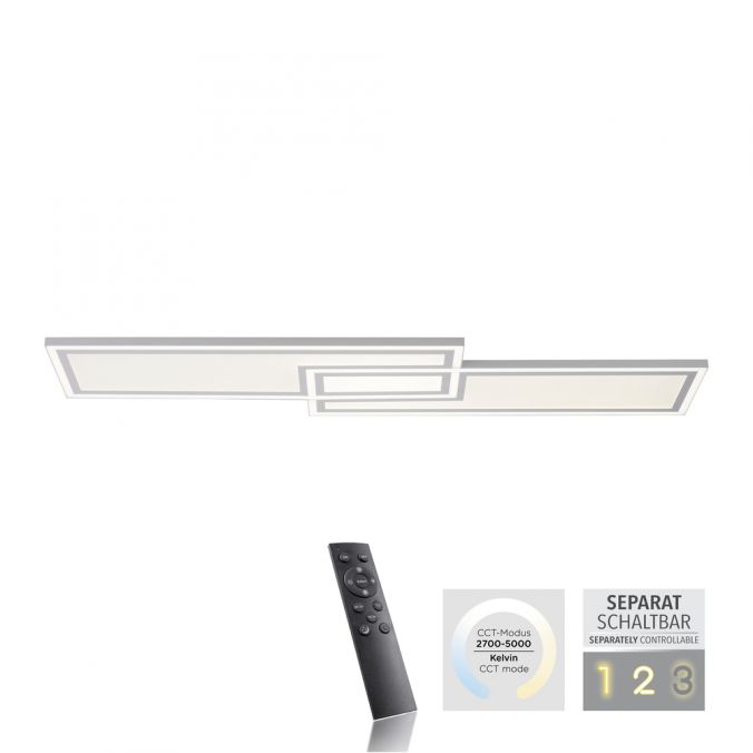 Paul Neuhaus LED Deckenleuchte weiß flach 110x28 Fernbedienung dimmbar CCT Farbsteuerung