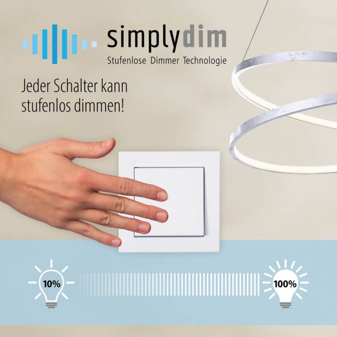 Paul Neuhaus LED Pendelleuchte, schwarz, geschwungenes Design, Dimmfunktion, modern Begrenzte Freigabe