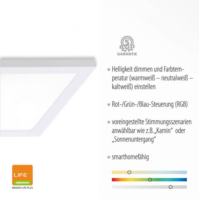 Paul Neuhaus LED Panel, Deckenleuchte, weiß, 100x25 cm, dimmbar, Smart-Home JETZT KAUFEN