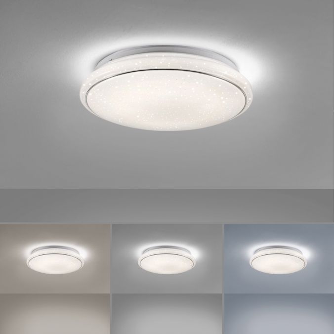 Paul Neuhaus LED Deckenleuchte Ø35cm rund Sternenhimmel Farbwechsel CCT Memoryfunktion Neueste Stile