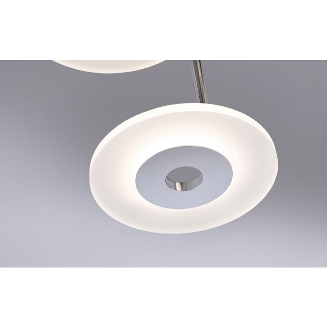 Paul Neuhaus LED Deckenleuchte, stahlfarben, 3-flammig, Frisbee-Optik, modern, dimmbar Bis zu 65% Rabatt