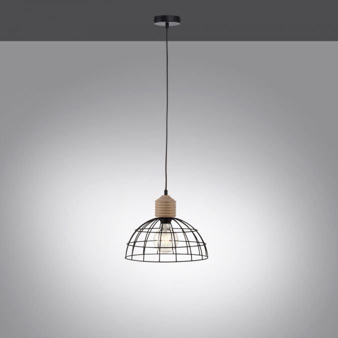 Paul Neuhaus LED Pendelleuchte 31x31 Metallschirm Naturholz schwarz 1 flammig Küche Nur für heute