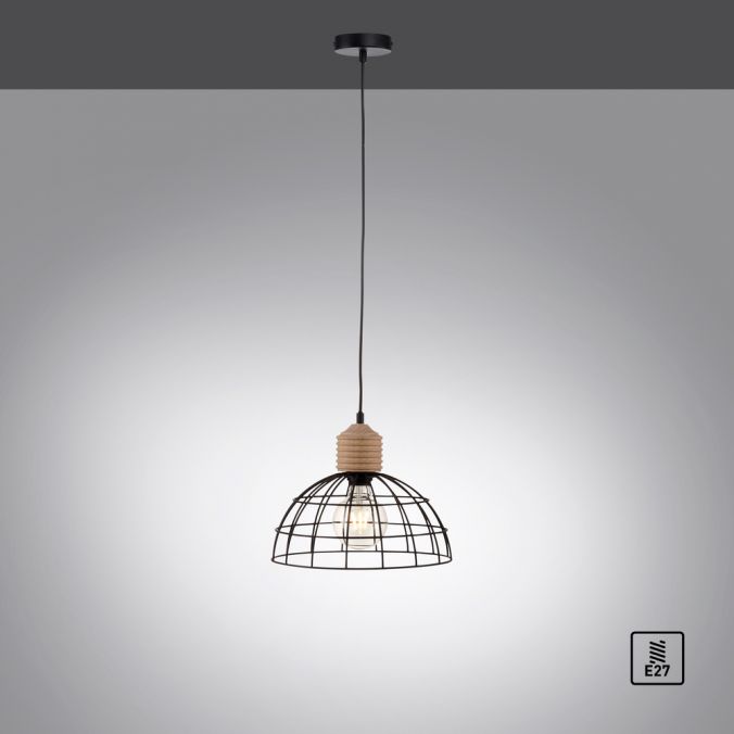 Paul Neuhaus LED Pendelleuchte 31x31 Metallschirm Naturholz schwarz 1 flammig Küche Nur für heute