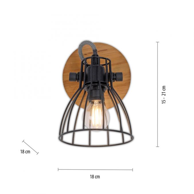 Paul Neuhaus LED Deckenleuchte Naturholz schwarz 2 flammig drehbar Industrie Design Bis zu 55% Rabatt