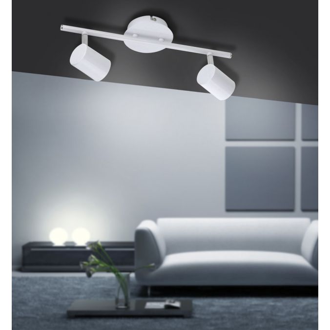 Paul Neuhaus LED-Deckenleuchte, weiß, 2 verstellbare Leuchtköpfe, warmweiße Lichtfarbe Im Verkauf