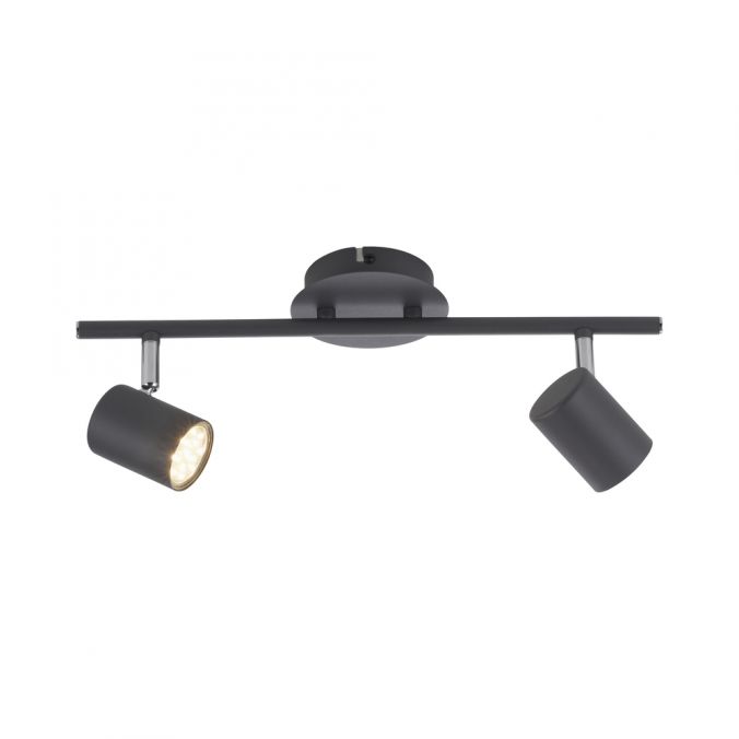 Paul Neuhaus LED Deckenleuchte, anthrazit, 2 Flammig, schwenkbare Leuchtspots