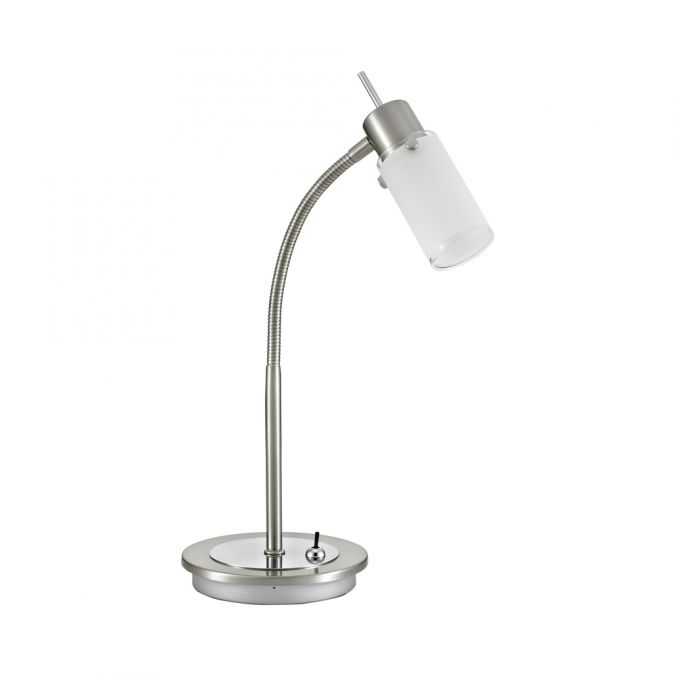 Paul Neuhaus LED-Tischleuchte, stahl, inkl. Kippschalter, modern, inkl. Glasschirm
