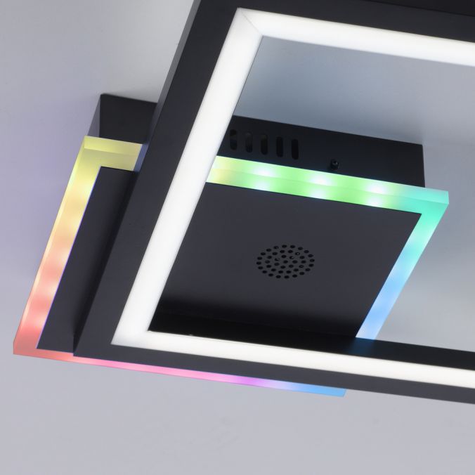 Paul Neuhaus LED Deckenleuchte Lautsprecher Bluetooth schwarz Rainbow RGB Schlussverkauf