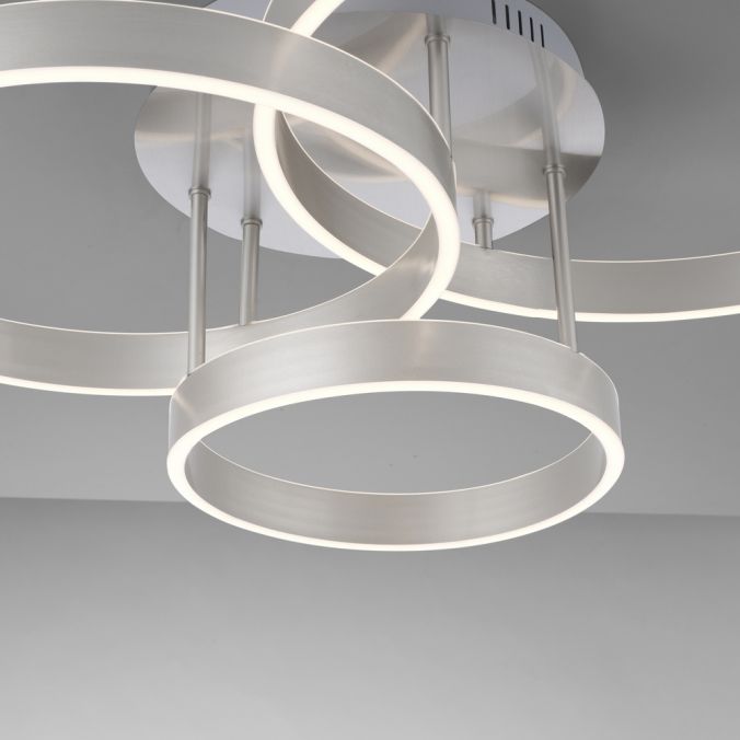 Paul Neuhaus LED Deckenleuchte 3 flammig silber Up- Downlight dimmbar Fernbedienung Fabrikverkauf