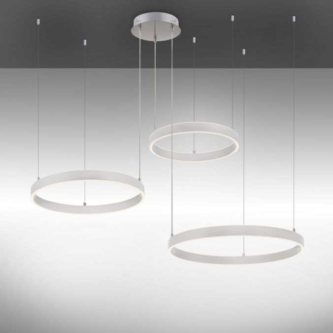 Paul Neuhaus LED Pendelleuchte 3 flammig silber Up- Downlight dimmbar Fernbedienung Meist gekauft