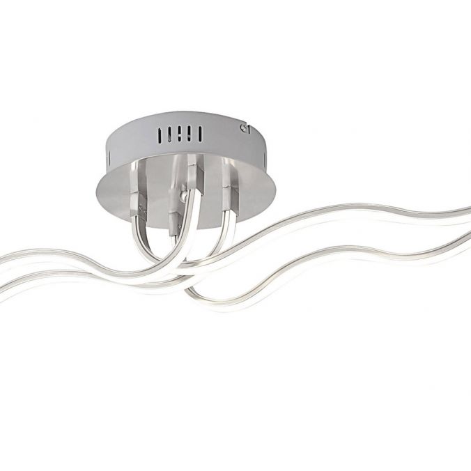 Paul Neuhaus LED-Deckenleuchte, stahl, Wellenform, warmweiße Lichtfarbe, energiesparend Rabatt