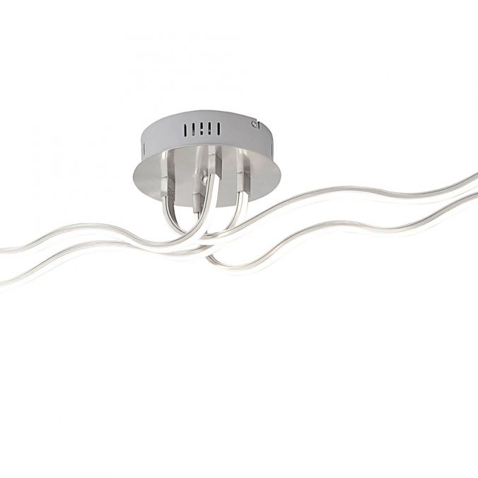 Paul Neuhaus LED-Deckenleuchte, stahl, Wellenform, warmweiße Lichtfarbe, energiesparend Rabatt