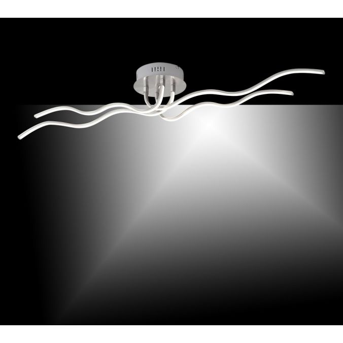 Paul Neuhaus LED-Deckenleuchte, stahl, Wellenform, warmweiße Lichtfarbe, energiesparend Rabatt