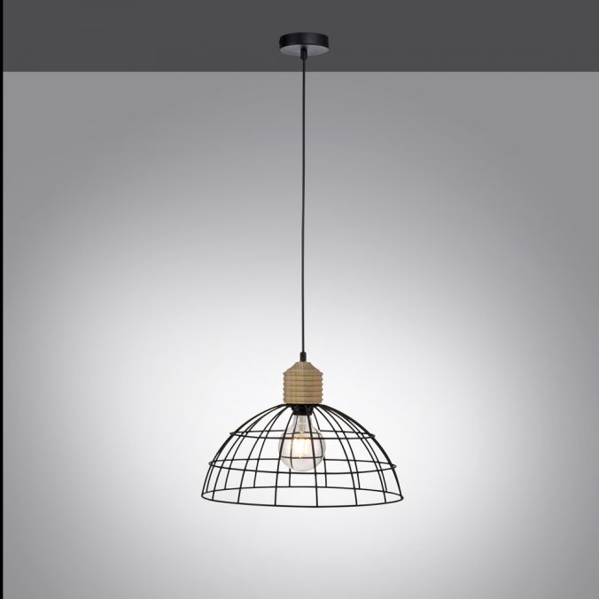 Paul Neuhaus LED Pendelleuchte 40x40 Metallschirm Naturholz schwarz 1 flammig Küche Günstig kaufen