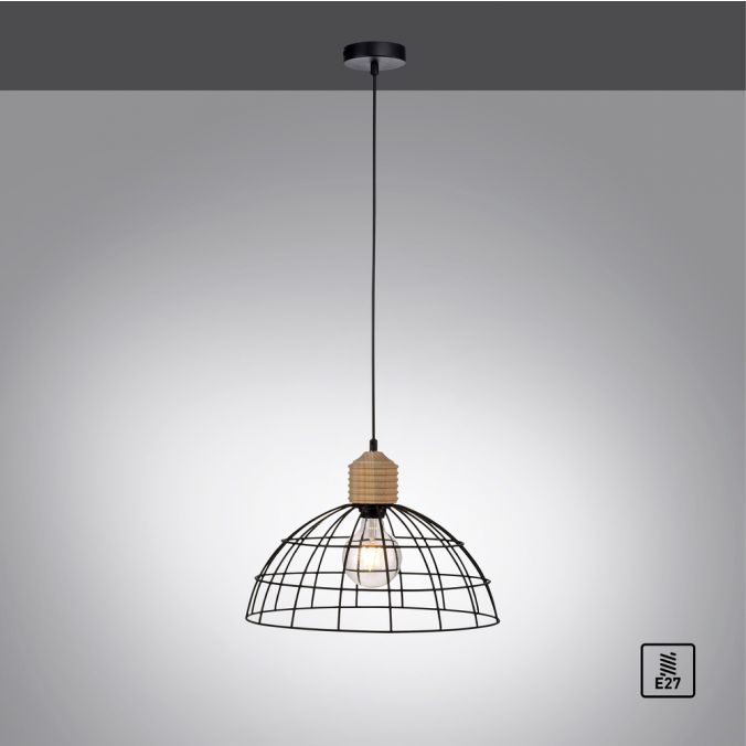 Paul Neuhaus LED Pendelleuchte 40x40 Metallschirm Naturholz schwarz 1 flammig Küche Günstig kaufen