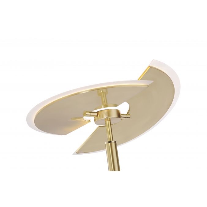 Paul Neuhaus LED-Stehleuchte in messing-matt mit Lesearm und Lichtfarbsteuerung mit Memoryfunktion und Tastdimmer Versandkostenfrei