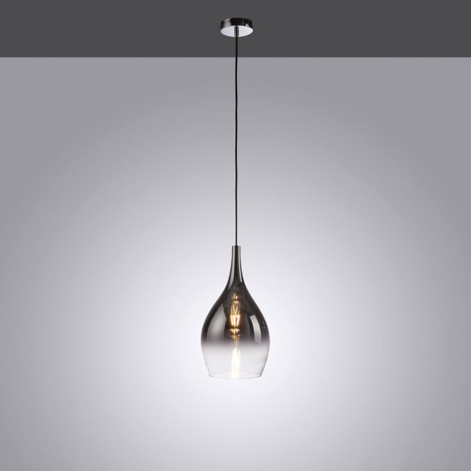 Paul Neuhaus LED Pendelleuchte 1 flammig schwarz verchromt Farbverlauf Esstischlampe Flash Sale