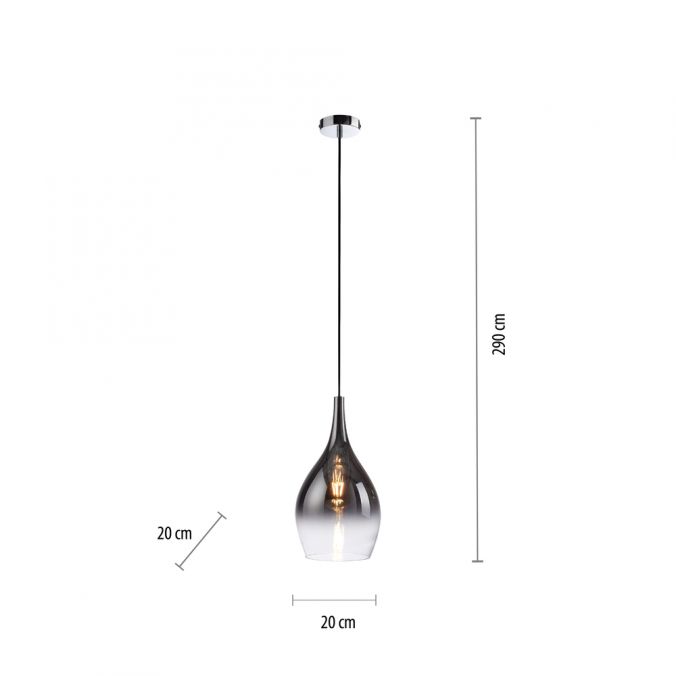 Paul Neuhaus LED Pendelleuchte 1 flammig schwarz verchromt Farbverlauf Esstischlampe Flash Sale