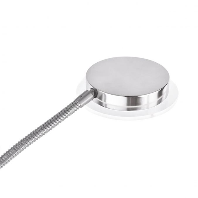 Paul Neuhaus LED-Deckenfluter, stahlfarben, flexibler Lesearm, dimmbar, modern, Büro Begrenztes Angebot