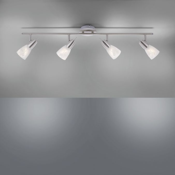Paul Neuhaus LED-Deckenleuchte, stahlfarben, warmweiße Lichtfarbe, 4 flammig, modern Preisnachlass