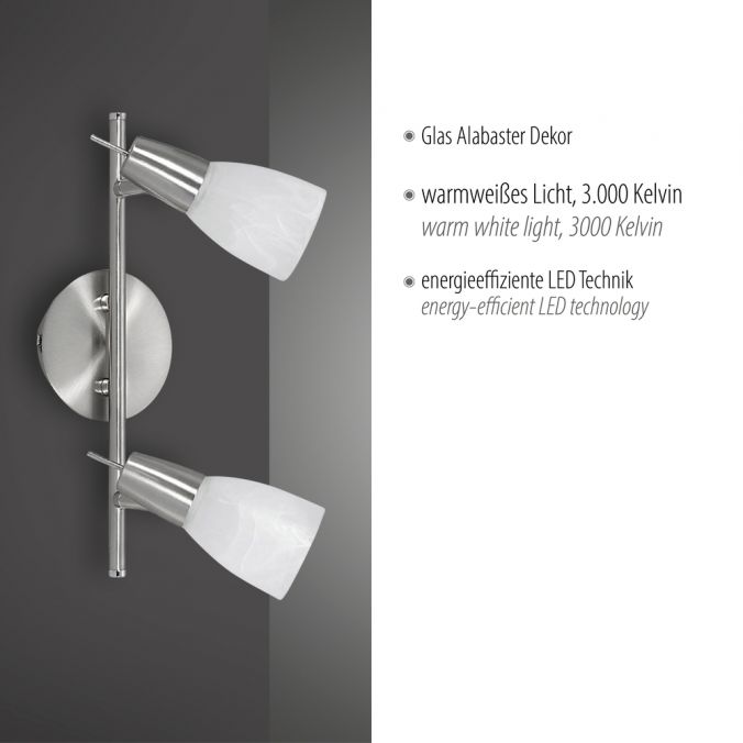Paul Neuhaus LED-Deckenleuchte, 2 verstellbare Leuchtköpfe, warmweiß, blendfrei, modern Saisonschlussverkauf