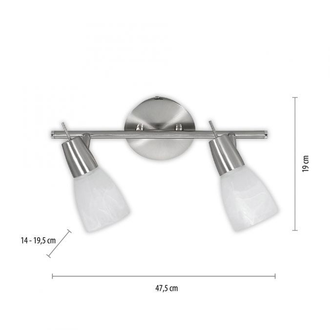 Paul Neuhaus LED-Deckenleuchte, 2 verstellbare Leuchtköpfe, warmweiß, blendfrei, modern Saisonschlussverkauf