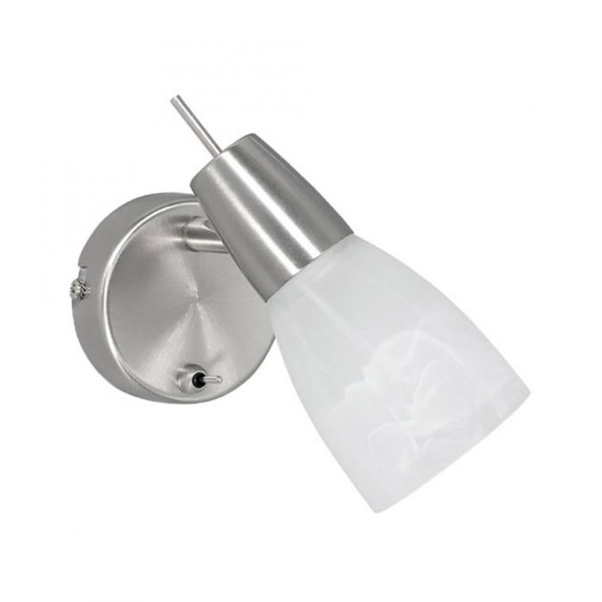 Paul Neuhaus LED-Wandleuchte, Stahl, Kippschalter, Alabasterglas, dreh und schwenkbar Black Friday